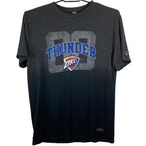 FISLL Oklahoma City Thunder OKC Team Short Sleeve T shirt Mens Large Gray Black